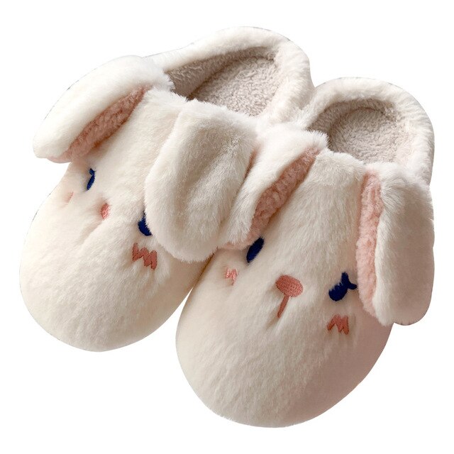 Kapcie jesienno-zimowe dla kobiet - kawaii króliczki z pluszowym futerkiem, miękkie i ciepłe - Wianko - 6