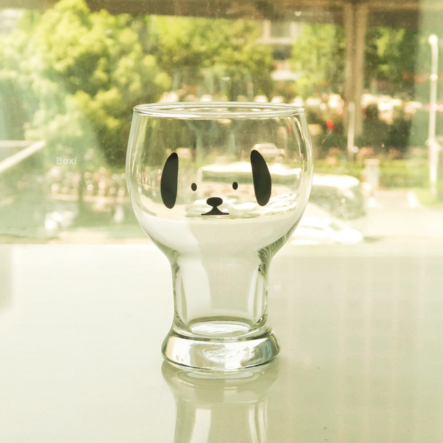 Kubek na mleko i herbatę z motywem miś Kawaii Puppy - przezroczyste szkło o dużej pojemności - Wianko - 12