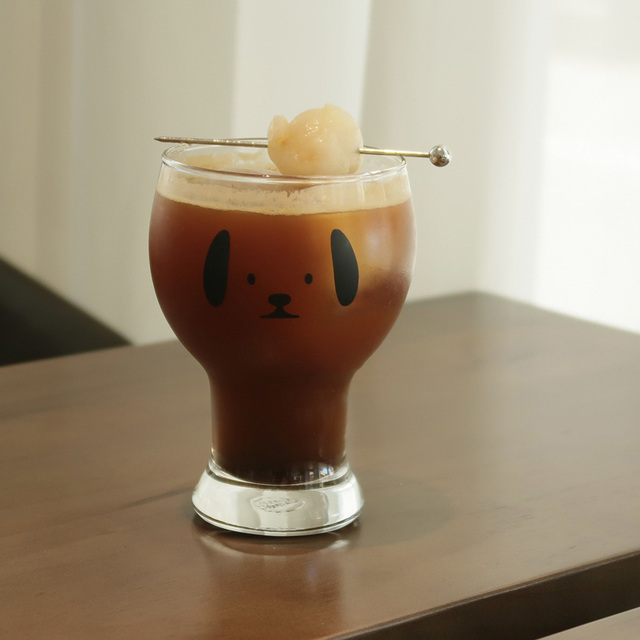 Kubek na mleko i herbatę z motywem miś Kawaii Puppy - przezroczyste szkło o dużej pojemności - Wianko - 9