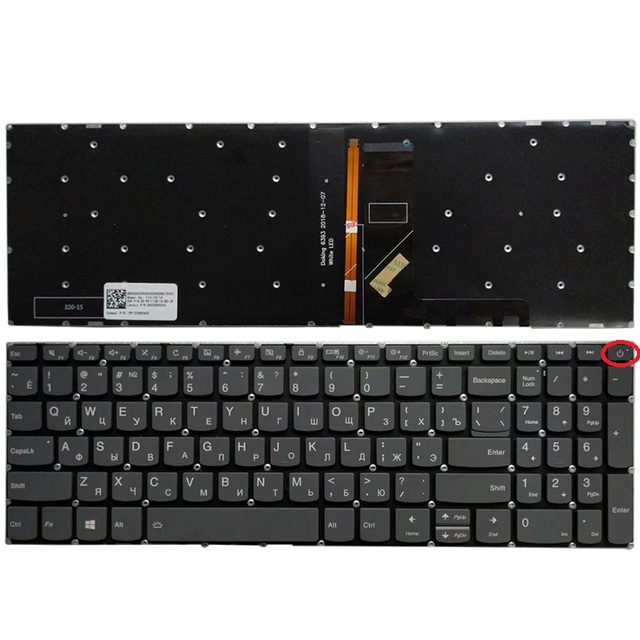 Nowa klawiatura RU do Lenovo Ideapad S145-15IWL, S145-15AST, S145-15API, BS145-15IGM i BS145-15IWL - rosyjska klawiatura laptopa - Wianko - 2