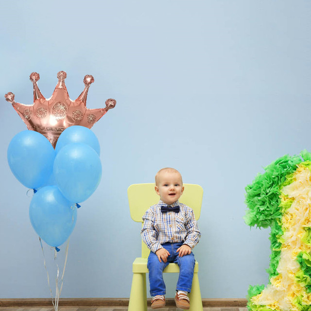 Balon foliowy korona Rosegold na przyjęcie urodzinowe lub baby shower dla dzieci, materiały ślubne - Wianko - 3