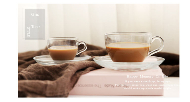 Zestaw filiżanek i spodków do kawy - przezroczyste kubki do herbaty i kawy, wielokrotnego użytku, stylizowane na Turcję - Wianko - 10