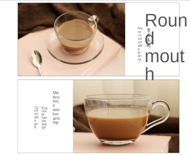 Zestaw filiżanek i spodków do kawy - przezroczyste kubki do herbaty i kawy, wielokrotnego użytku, stylizowane na Turcję - Wianko - 12