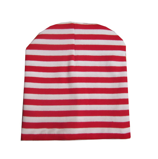 Czapka kapelusz bawełniana dla dzieci w paski na jesień i zimę - Wianko - 4