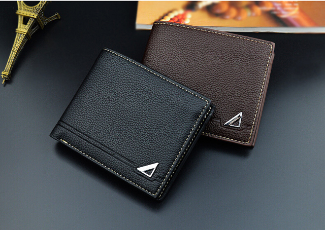 Męskie skórzane portfele krótkie z klipem na pieniądze i etui na karty kredytowe - wielofunkcyjne i luksusowe - Wianko - 2