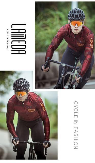 Męska koszulka rowerowa LAMEDA 2021 - wygodna jazda wiosną i latem z oddychającym materiałem, długimi rękawami oraz silikonowym dołem - Wianko - 2