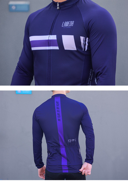 Męska koszulka rowerowa LAMEDA 2021 - wygodna jazda wiosną i latem z oddychającym materiałem, długimi rękawami oraz silikonowym dołem - Wianko - 21