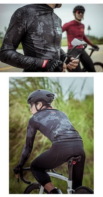 Męska koszulka rowerowa LAMEDA 2021 - wygodna jazda wiosną i latem z oddychającym materiałem, długimi rękawami oraz silikonowym dołem - Wianko - 3