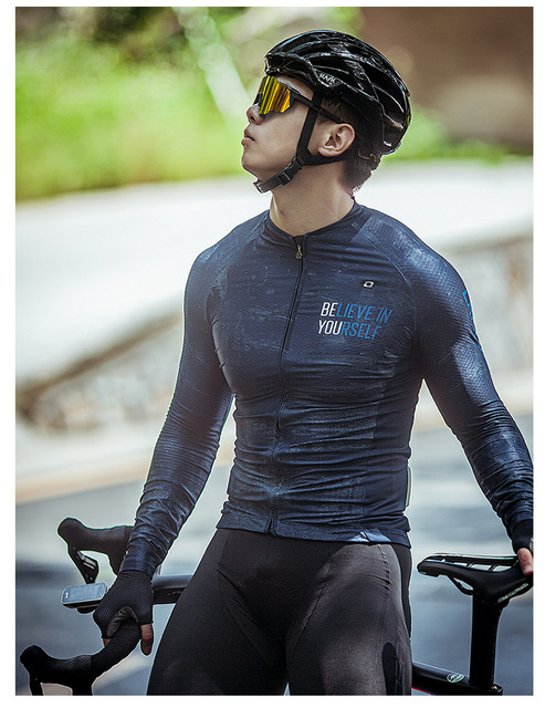 Męska koszulka rowerowa LAMEDA 2021 - wygodna jazda wiosną i latem z oddychającym materiałem, długimi rękawami oraz silikonowym dołem - Wianko - 5