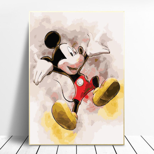 Plakat drukowany na ścianę z nadrukiem obrazu Canvas Myszka Mickey i Kaczor Donald od Disneya – idealna dekoracja do salonu lub pokoju dziecięcego - Wianko - 5