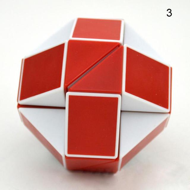 Magiczna linijka wąż Puzzle - 2 sztuki, Fidget antystresowy Cube Twist - 24 prędkości, składane i edukacyjne zabawki dla dzieci, magiczny władca Cube - Wianko - 8