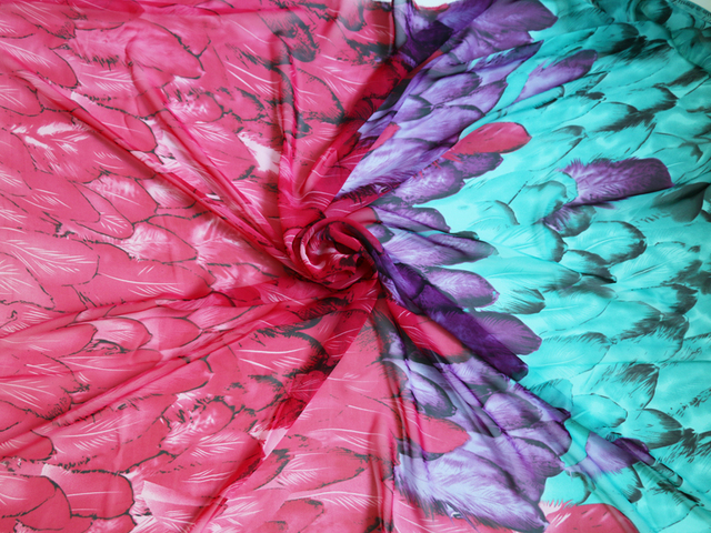 Szyfonowa plażowa tkanina hawajskiego wzoru na sukienki - metr - Wianko - 9