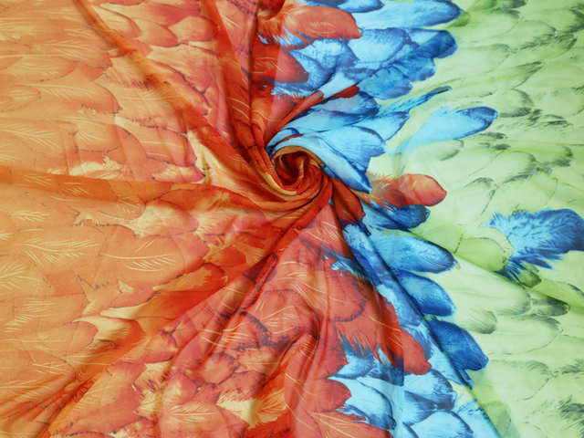 Szyfonowa plażowa tkanina hawajskiego wzoru na sukienki - metr - Wianko - 4