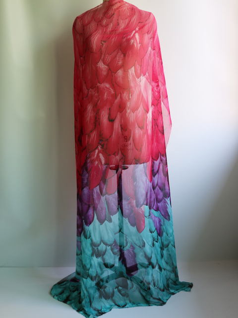 Szyfonowa plażowa tkanina hawajskiego wzoru na sukienki - metr - Wianko - 12