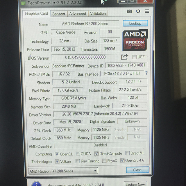 Karta graficzna SAPPHIRE R7 250 1GB 2GB GDDR5 dla AMD Radeon R7 250X HDMI DVI DirectX (używana) - Wianko - 7