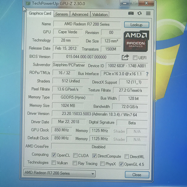 Karta graficzna SAPPHIRE R7 250 1GB 2GB GDDR5 dla AMD Radeon R7 250X HDMI DVI DirectX (używana) - Wianko - 4