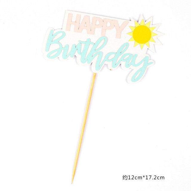 Słoneczne chmury - urocze papierowe ozdoby na tort urodzinowy dla dzieci - Wianko - 7