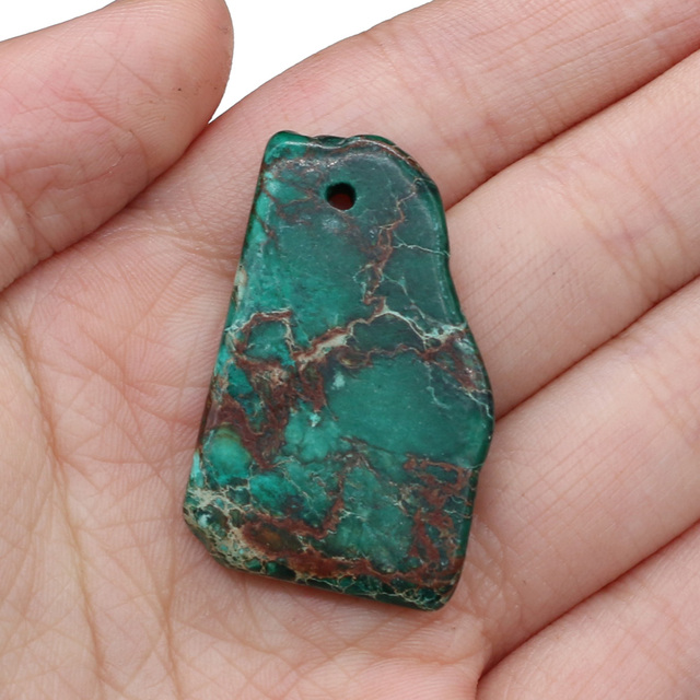 Zawieszki Charms z kamienia naturalnego, 2 sztuki, różne niebieskie kolory, rozmiar 18-40mm - Wianko - 12