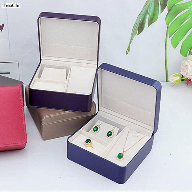 Skórzany zestaw biżuterii w okrągłym pudełku - szczotkowany, odwracalny, trzyczęściowy, hurtownia organizatorów pudełek - Wianko - 12