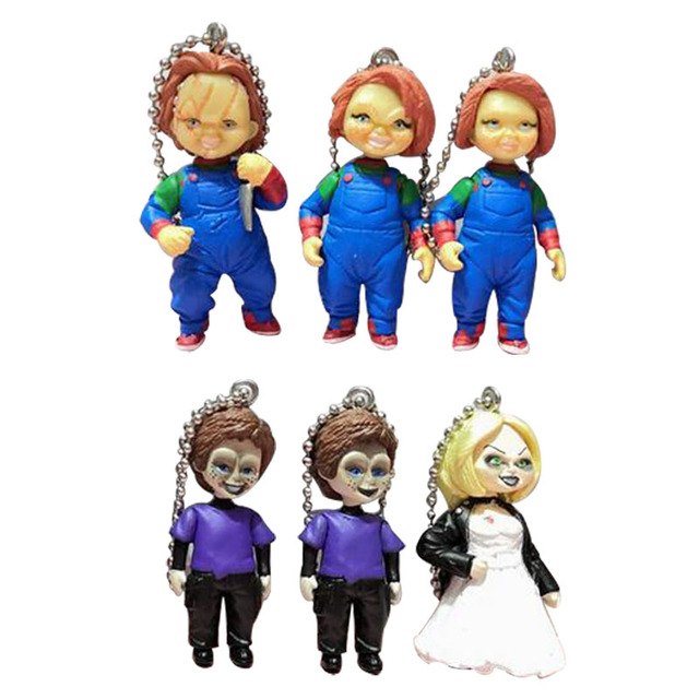 Figurka akcji NECA straszny Chucky – rysunek, zabawka dla dzieci, gra panna młoda, Chucky wisiorek keychain Doll - Wianko - 3