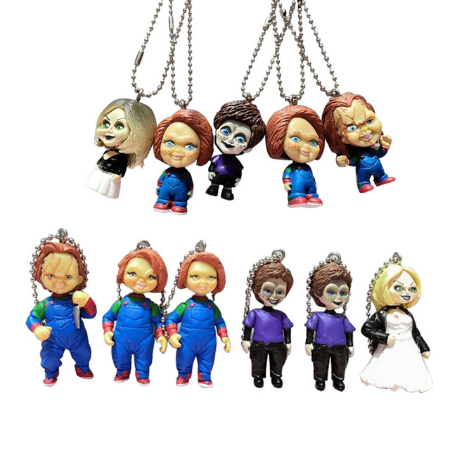 Figurka akcji NECA straszny Chucky – rysunek, zabawka dla dzieci, gra panna młoda, Chucky wisiorek keychain Doll - Wianko - 1