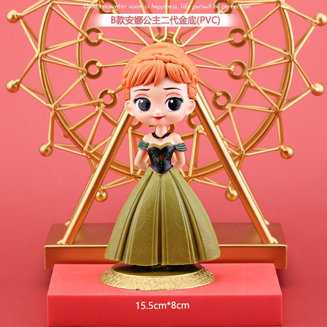 Figurka Disney Mrożona Księżniczka Elsa Anna - Model Lalki Anime Zabawka Dla Dzieci - Wianko - 7