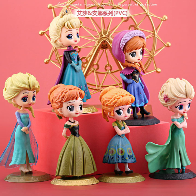 Figurka Disney Mrożona Księżniczka Elsa Anna - Model Lalki Anime Zabawka Dla Dzieci - Wianko - 2