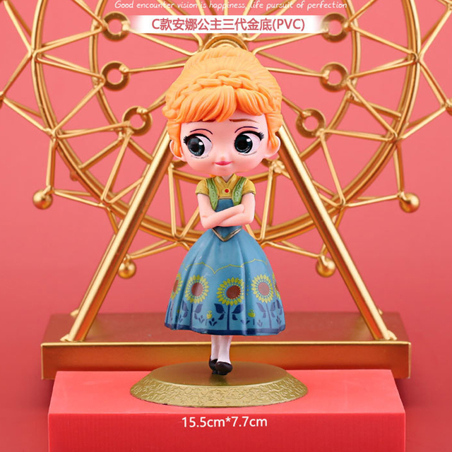 Figurka Disney Mrożona Księżniczka Elsa Anna - Model Lalki Anime Zabawka Dla Dzieci - Wianko - 6
