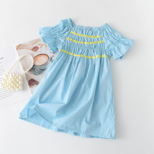 Lato 2021: Dziewczęce sukienki w koreańskim stylu - wygodne i modne dla dzieci 3-7 lat - Wianko - 25