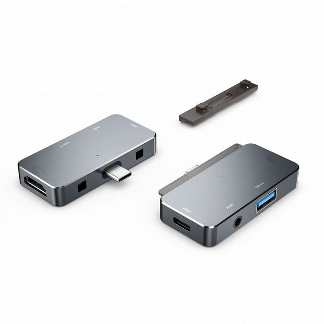 USB C Hub 4K HDMI Adapter z USB-C PD, USB3.0, 3.5mm Jack, USB typ C dla iPada Pro, MacBook Pro/Air - Wianko - 11