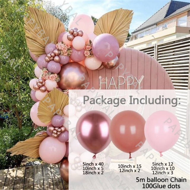 Zestaw romantyczny balonów różowe balony Garland Arch Kit dekoracje weselne i urodzinowe - Wianko - 5
