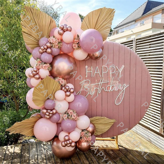 Zestaw romantyczny balonów różowe balony Garland Arch Kit dekoracje weselne i urodzinowe - Wianko - 4