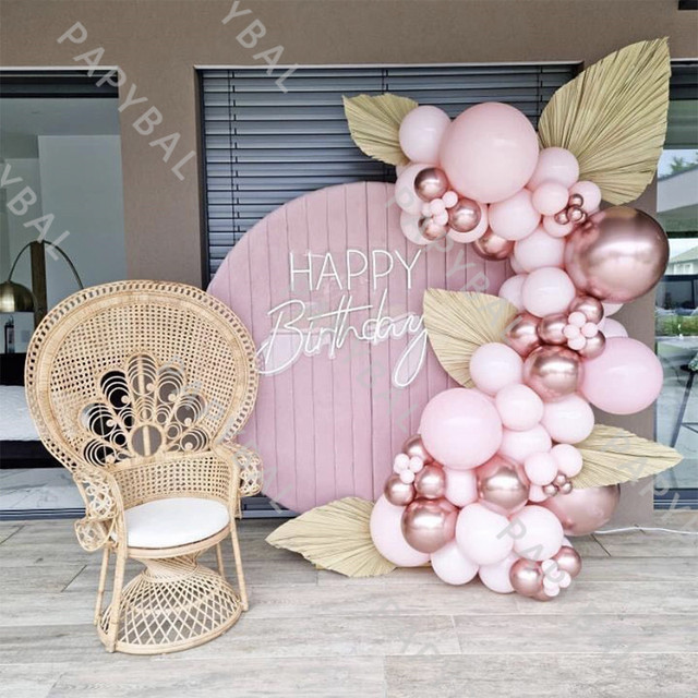 Zestaw romantyczny balonów różowe balony Garland Arch Kit dekoracje weselne i urodzinowe - Wianko - 2