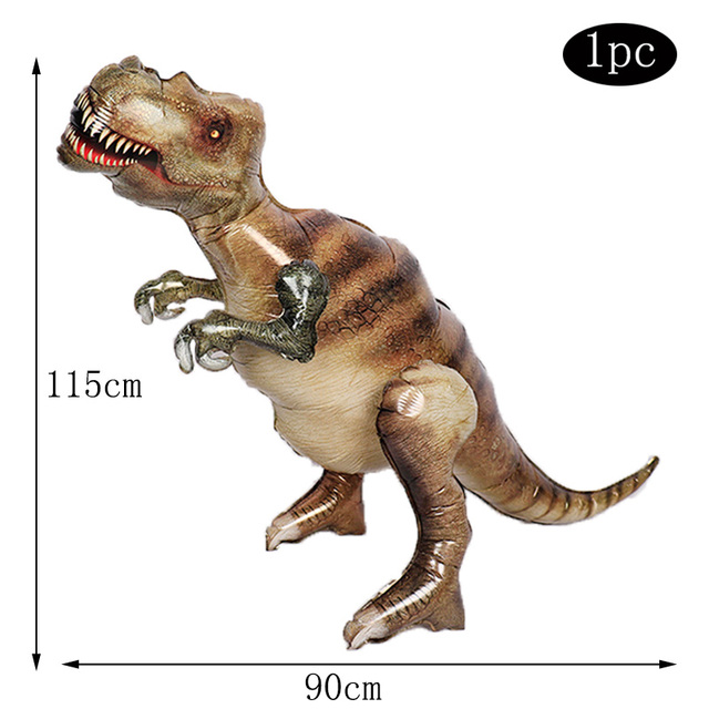 Triceratops Balon Foliowy 4D w Rozmiarze Giant - Imitacja Dinozaura Montaż Stojący do Dekoracji Urodzin Chłopca w Stylu Dżungli - Wianko - 4