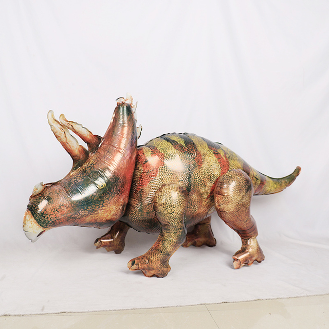 Triceratops Balon Foliowy 4D w Rozmiarze Giant - Imitacja Dinozaura Montaż Stojący do Dekoracji Urodzin Chłopca w Stylu Dżungli - Wianko - 8