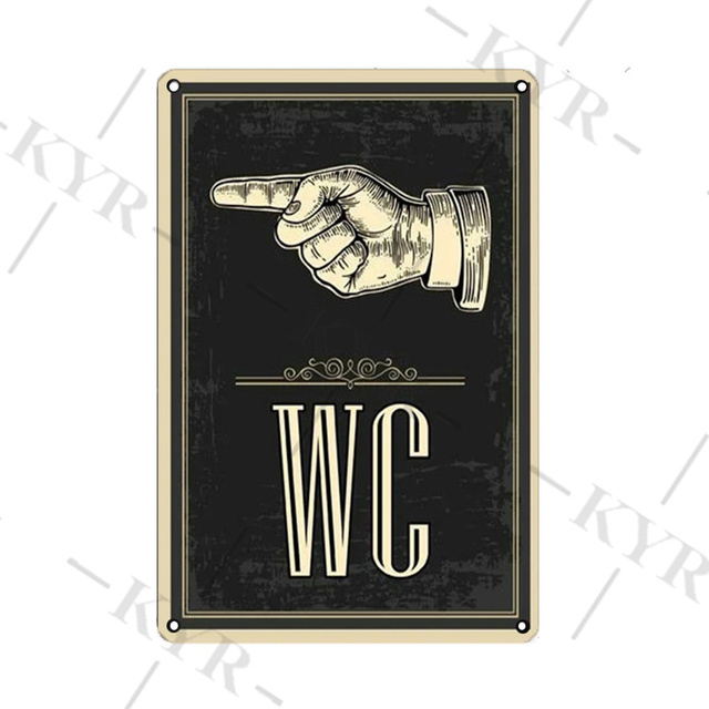Męski metalowy plakat toaletowy pani śmieszne WC - tablica do dekoracji łazienki KTV, bar, grill, sklep (tytuł finalny) - Wianko - 14