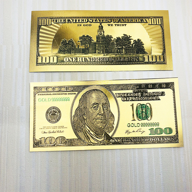 7 sztuk fałszywych banknotów $100/$50/$20/$10/$5/$2/$1 - złote banknoty repliki USA, prima aprilis żart prezent - Wianko - 4