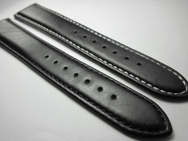 Uniwersalny skórzany pasek do zegarka z zamiennej 18-22mm w czarnym kolorze - Wianko - 9