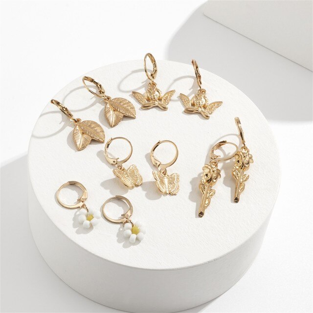 Zestaw kolczyków Bijoux Femme Butterfly - eleganckie biżuteryjne kolczyki dla kobiet - Wianko - 5