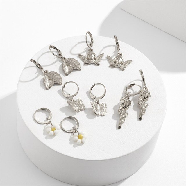Zestaw kolczyków Bijoux Femme Butterfly - eleganckie biżuteryjne kolczyki dla kobiet - Wianko - 6