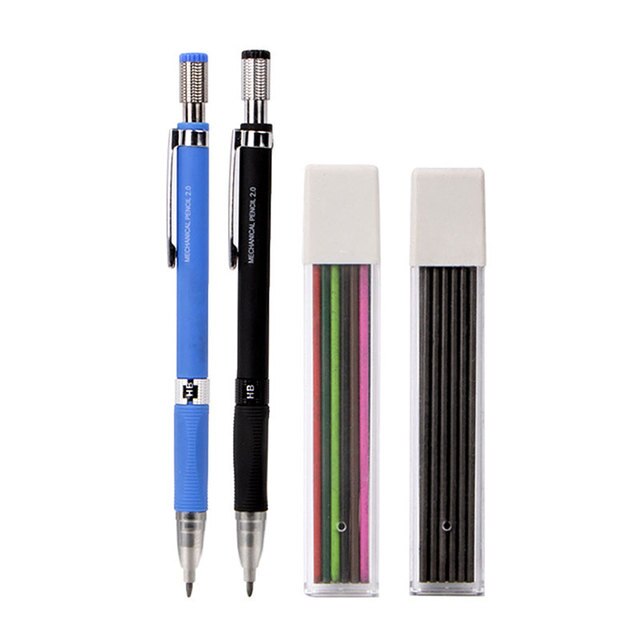Ołówki mechaniczne 2.0mm HB zestaw kolorów, do szkicowania, rysowania i pisania - Wianko - 2