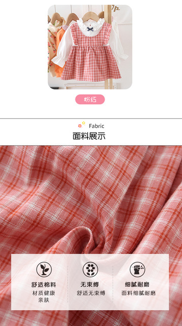 Plisowana sukienka dla dziewcząt z koronkowym kołnierzykiem, nowa kolekcja wiosna-lato 2020 (1-3 T) - Wianko - 5