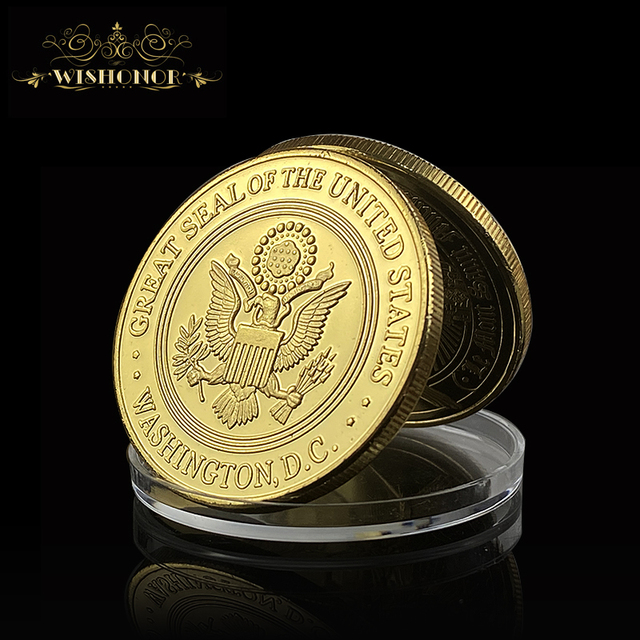 Pozłacane monety US Army z 2017 roku - Departament Lotnictwa Wojskowego Challenge Coin - Wianko - 5