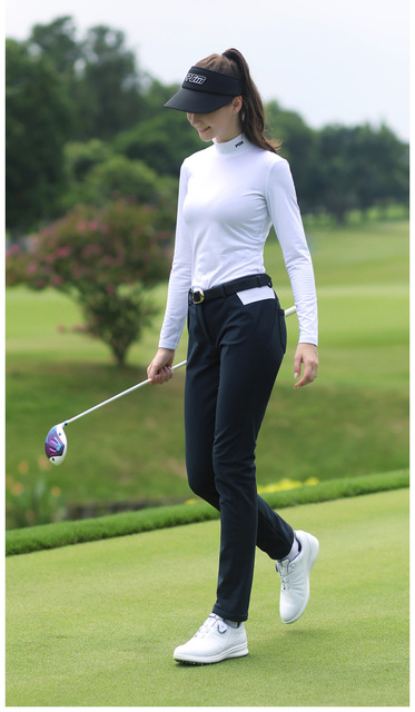 Sportowe spodnie golfowe dla kobiet - proste nogawki, jesień-zima, odporność na zimno, zachowujące ciepło (1 szt.) - Wianko - 15