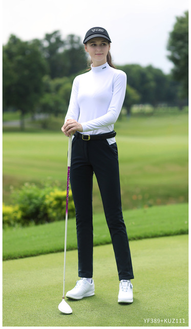 Sportowe spodnie golfowe dla kobiet - proste nogawki, jesień-zima, odporność na zimno, zachowujące ciepło (1 szt.) - Wianko - 14