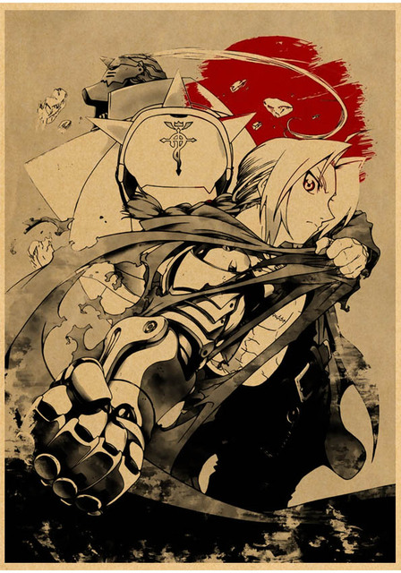 Plakat Fullmetal Alchemist na ścianę w stylu Kawaii - dekoracja w mangowym klimacie - Wianko - 15