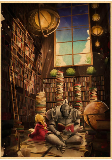 Plakat Fullmetal Alchemist na ścianę w stylu Kawaii - dekoracja w mangowym klimacie - Wianko - 22