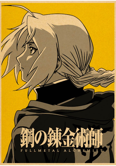 Plakat Fullmetal Alchemist na ścianę w stylu Kawaii - dekoracja w mangowym klimacie - Wianko - 29