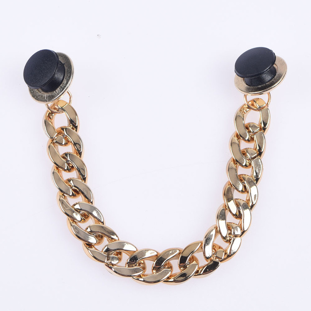Dekoracyjny łańcuszek z kryształami górskimi do butów - złote Croc Charms - Wianko - 29