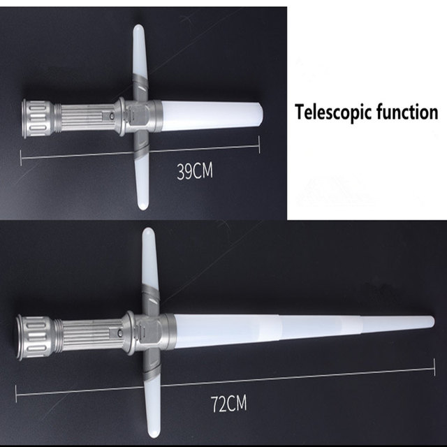 Laserowy miecz teleskopowy z dźwiękiem, pulsującymi LED i mieczami perkusyjnymi - zabawka Cosplay dla dzieci - Wianko - 5